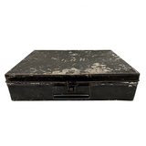 1880s Monogrammed Tin Painter's Box with Palette, Brushes, and Watercolor Tin