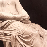 Late 19th C. Grand Tour Albumen Photo of Seated Woman (formerly described as Agrippina the Younger), Naples Museum