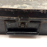 1880s Monogrammed Tin Painter's Box with Palette, Brushes, and Watercolor Tin