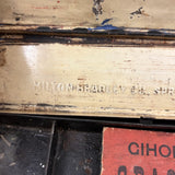 1880s Monogrammed Tin Painter's Box with Palette, Brushes, and Watercolor Tin