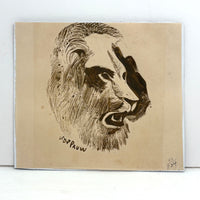 Ready to Roar, Small Mounted Lion Monoprint by Victor DePauw, c. Mid 20th Century