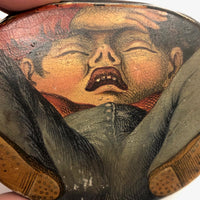Early 19th C. British Lacquered Papier Mache Snuff Box, View From Below!