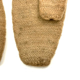 SOLD Very Tender, Densely Knit, Heavy Wool Presumed Antique Swedish Child's Mittens with Embroidery and Fringe