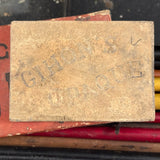 1880s Monogrammed Tin Painter's Box with Palette, Brushes, and Watercolor Tin
