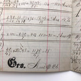 George Abbott's Small 1872 C. Notebook with A Bit of American History and Lots of Calculations