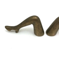 c. 1970s Pair of Brass Ladies Leg Bottle Openers