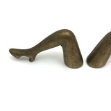 c. 1970s Pair of Brass Ladies Leg Bottle Openers
