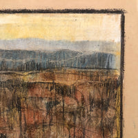 Fall Landscape, William C. Palmer Signed 1972 Mixed Media on Paper