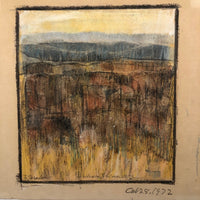 Fall Landscape, William C. Palmer Signed 1972 Mixed Media on Paper