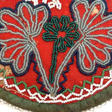 C. 1850s Native American Finely Beaded Wool Pouch, Seneca or Wabanaki