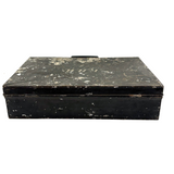 1880s Monogrammed Tin Painter's Box with Palette, Brushes, and Watercolor Tin