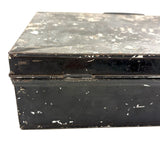 1880s Monogrammed Tin Painter's Box with Palette, Brushes, and Watercolor Tin