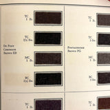 E.I DuPont Chrome Colors for Men's Wear, 90 Color Samples on Pulled Wool, c. 1930s-40s