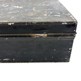 1880s Monogrammed Tin Painter's Box with Palette, Brushes, and Watercolor Tin