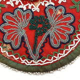 C. 1850s Native American Finely Beaded Wool Pouch, Seneca or Wabanaki