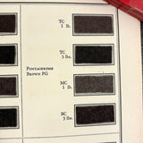 E.I DuPont Chrome Colors for Men's Wear, 90 Color Samples on Pulled Wool, c. 1930s-40s