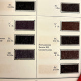E.I DuPont Chrome Colors for Men's Wear, 90 Color Samples on Pulled Wool, c. 1930s-40s