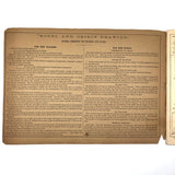 Antique Prang's Model and Object Drawing Lesson's Sketchbook, Largely Completed