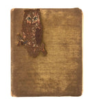 Sweet Old Velvet Covered (Mostly Blank) Autograph Notebook with Owl