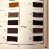 E.I DuPont Chrome Colors for Men's Wear, 90 Color Samples on Pulled Wool, c. 1930s-40s