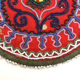 C. 1850s Native American Finely Beaded Wool Pouch, Seneca or Wabanaki