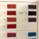 E.I DuPont Chrome Colors for Men's Wear, 90 Color Samples on Pulled Wool, c. 1930s-40s