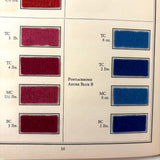E.I DuPont Chrome Colors for Men's Wear, 90 Color Samples on Pulled Wool, c. 1930s-40s