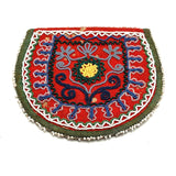 C. 1850s Native American Finely Beaded Wool Pouch, Seneca or Wabanaki