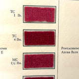E.I DuPont Chrome Colors for Men's Wear, 90 Color Samples on Pulled Wool, c. 1930s-40s
