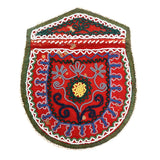 C. 1850s Native American Finely Beaded Wool Pouch, Seneca or Wabanaki