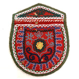 C. 1850s Native American Finely Beaded Wool Pouch, Seneca or Wabanaki