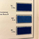 E.I DuPont Chrome Colors for Men's Wear, 90 Color Samples on Pulled Wool, c. 1930s-40s