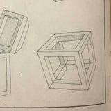 Antique Prang's Model and Object Drawing Lesson's Sketchbook, Largely Completed