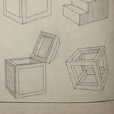 Antique Prang's Model and Object Drawing Lesson's Sketchbook, Largely Completed