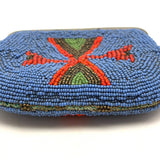 Gorgeous Antique Native American Beaded Hide Purse with Sinew Stitching, Presumed Plateau
