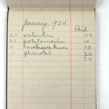 Caroline's 1923-24 Account Book with Excellent Lists of Income and Expenses