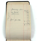 Caroline's 1923-24 Account Book with Excellent Lists of Income and Expenses