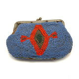 Gorgeous Antique Native American Beaded Hide Purse with Sinew Stitching, Presumed Plateau