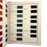 E.I DuPont Chrome Colors for Men's Wear, 90 Color Samples on Pulled Wool, c. 1930s-40s