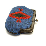 Gorgeous Antique Native American Beaded Hide Purse with Sinew Stitching, Presumed Plateau