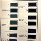 E.I DuPont Chrome Colors for Men's Wear, 90 Color Samples on Pulled Wool, c. 1930s-40s