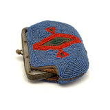 Gorgeous Antique Native American Beaded Hide Purse with Sinew Stitching, Presumed Plateau