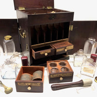 Early 1800s John Moore, Chemist to the King, Double Sided British Apothecary Chest