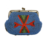 Gorgeous Antique Native American Beaded Hide Purse with Sinew Stitching, Presumed Plateau