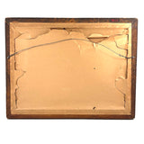 Three Cats with Blue String, c. 1870s Theorem Watercolor in Period Frame