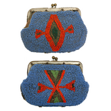 Gorgeous Antique Native American Beaded Hide Purse with Sinew Stitching, Presumed Plateau