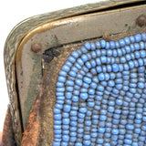 Gorgeous Antique Native American Beaded Hide Purse with Sinew Stitching, Presumed Plateau