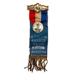 Antique Acorn Grange South Cushing, ME Patrons of Husbandry Secretary's Ribbon with Many Hands