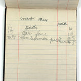 Caroline's 1923-24 Account Book with Excellent Lists of Income and Expenses
