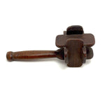 Lovely 19th Century Walnut Whimsy Rattle with Asymetrical Handle